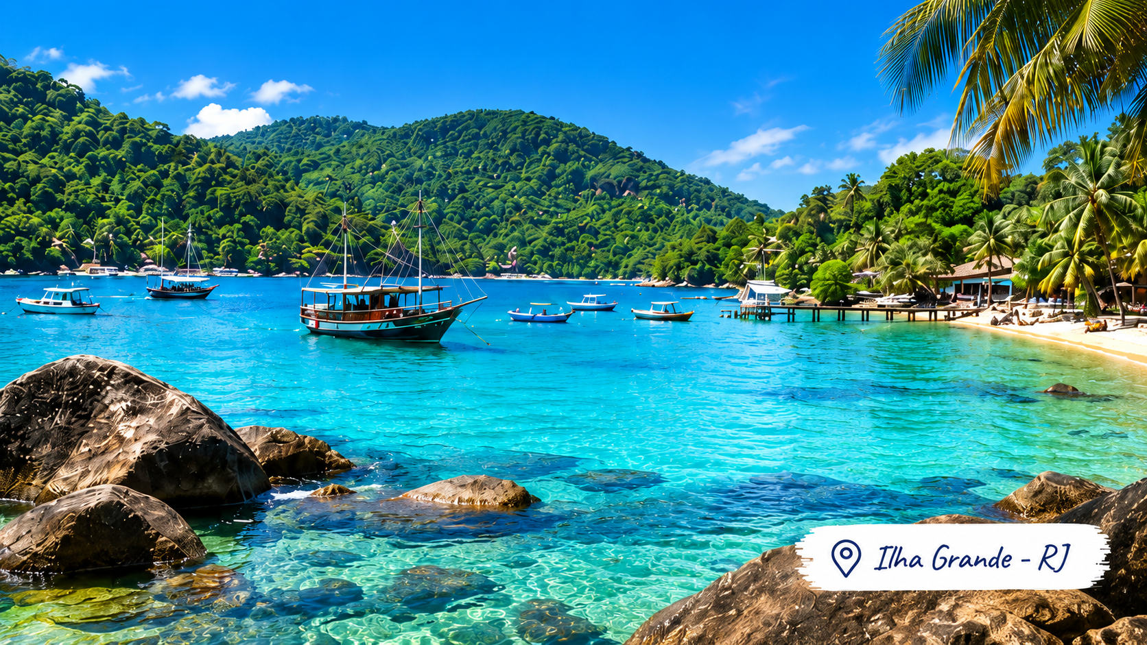 Pacote Ilha Grande Angra dos Reis 2027 com viagem para Vila do Abraão